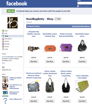 Facebook online store