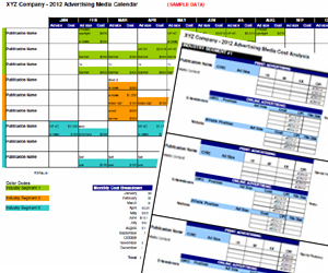 Advertising media plan template