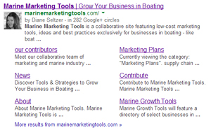 Google authorship content