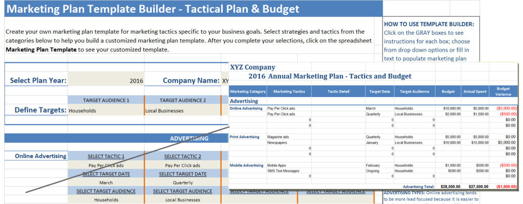 marketing plan template builder