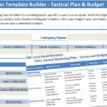 marketing plan template builder