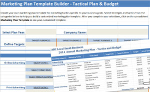 marketing plan template builder