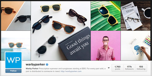 warby parker on instagram