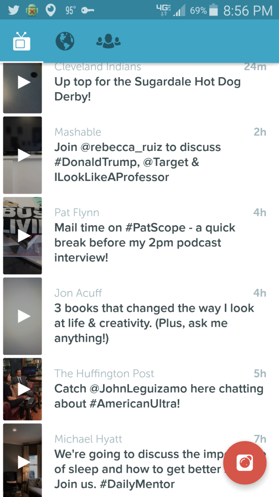 Periscope real-time event video