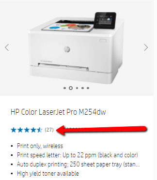 HP website reviews